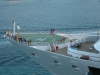 Nearby ship with Helipad in St. Thomas