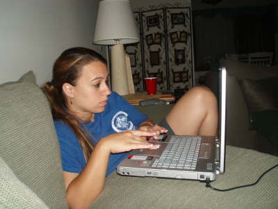 Hooked on the laptop